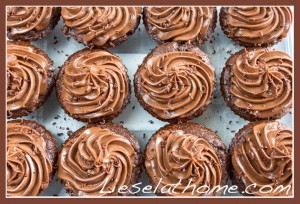 chocolate cupcakes from above