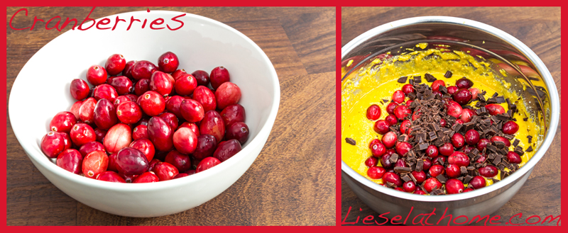 cranberries in a bowl and baking with them