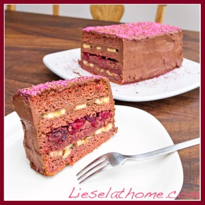 red beetroot cake as layer cake