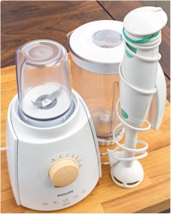 a blender a grinder and a hand mixer