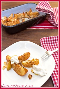 baked Apple wedges with mascarpone