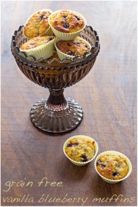 grain free blueberry vanilla muffins