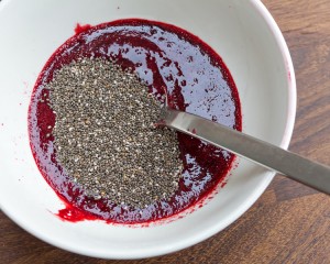 berries and chia seeds