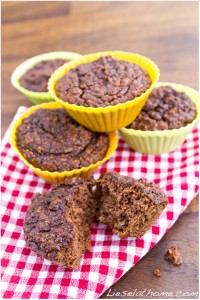 five carrot chocolate muffins