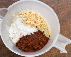 all the dry ingredients in a jug