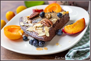 chocolate pancake with nut butter