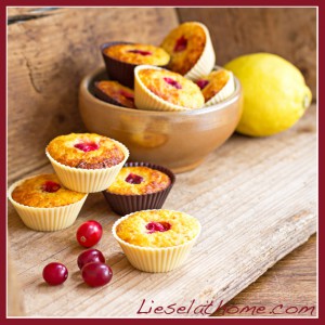 grain free lemon cranberry muffins