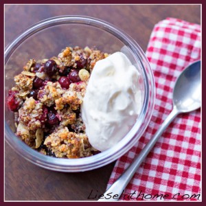 grain free blueberry crumble