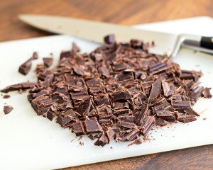 chopped chocolate