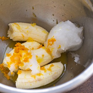 banana, orange and coconut oil