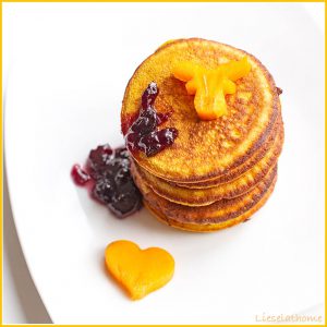 saffron banana pancakes